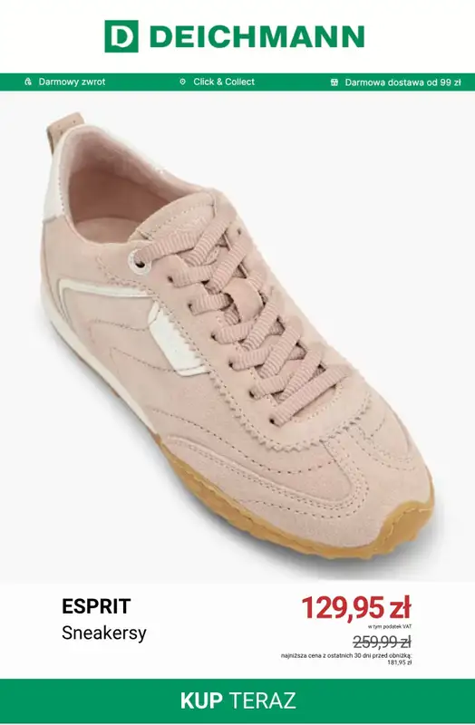 Deichmann - gazetka promocyjna Sneakersy o niskim profilu od środy 29.07  - strona 9