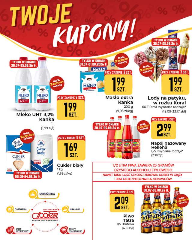 Społem Częstochowa - gazetka promocyjna Społem poleca! od czwartku 30.07 do środy 05.08 - strona 2