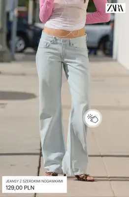 Zara - gazetka promocyjna Jeansy z szerokimi nogawkami od środy 29.07  - strona 2