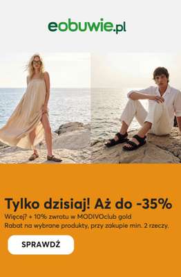 eobuwie.pl - gazetka promocyjna Tylko dzisiaj! Rabaty aż do -35% przy zakupie 2 szt. od środy 29.07 do środy 29.07
