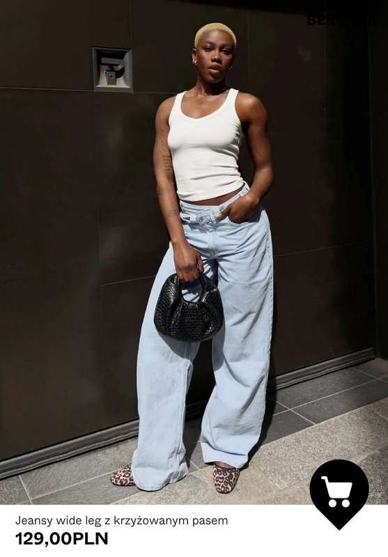 Bershka - gazetka promocyjna Spodnie Wide Leg dla niej od środy 29.07  - strona 7