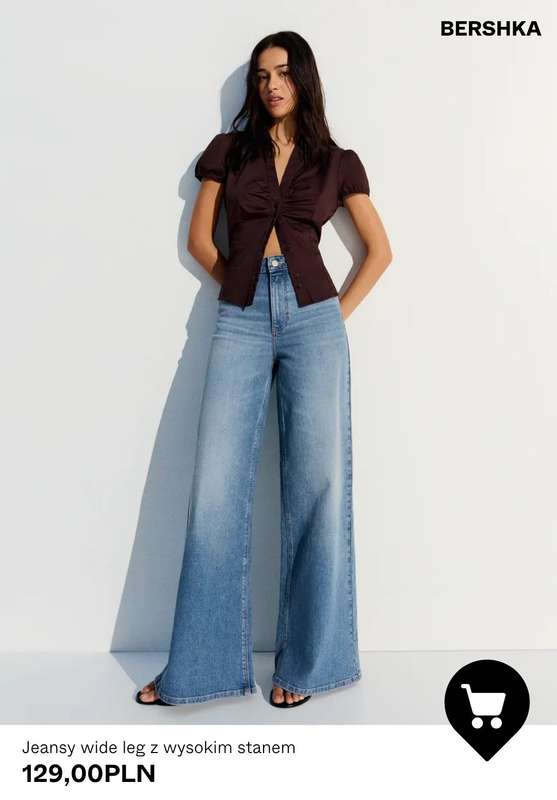 Bershka - gazetka promocyjna Spodnie Wide Leg dla niej od środy 29.07  - strona 9