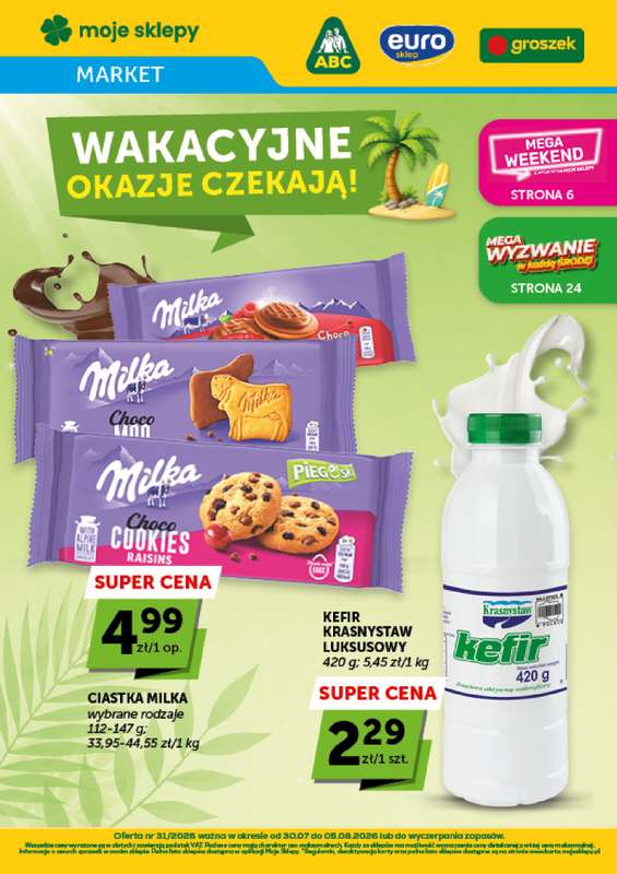 Groszek - gazetka promocyjna Gazetka Market  do środy 05.08