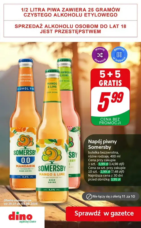Dino - gazetka promocyjna Super promocje na piwo! od czwartku 30.07 do wtorku 04.08 - strona 7