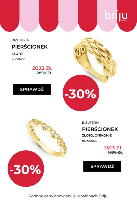 Briju - gazetka promocyjna Wyprzedaż do 70% - sprawdź nowe modele! od środy 29.07 do środy 12.08 - strona 17