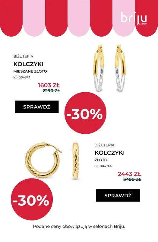 Briju - gazetka promocyjna Wyprzedaż do 70% - sprawdź nowe modele! od środy 29.07 do środy 12.08 - strona 15