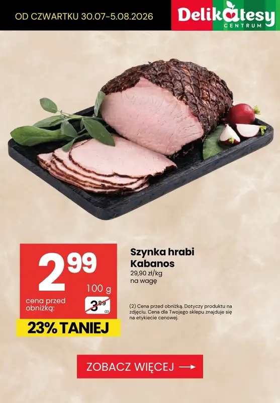 Delikatesy Centrum - gazetka promocyjna Produkty na kanapkę - SPRAWDŻ PROMOCJE! od czwartku 30.07 do środy 05.08 - strona 7
