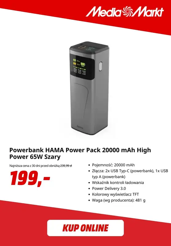 Media Markt - gazetka promocyjna Powerbanki w super cenach od czwartku 30.07 do soboty 08.08 - strona 5