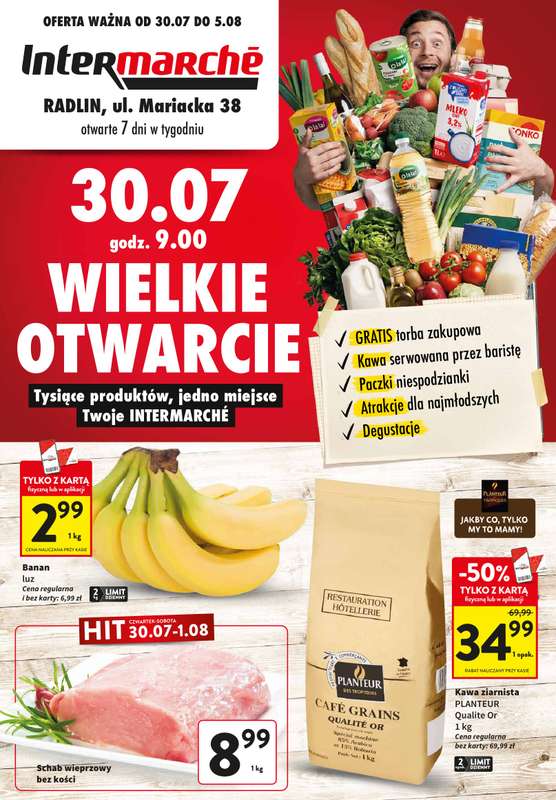 Intermarche - gazetka promocyjna Wielkie otwarcie! Intermarche Radlin! od czwartku 30.07 do środy 05.08