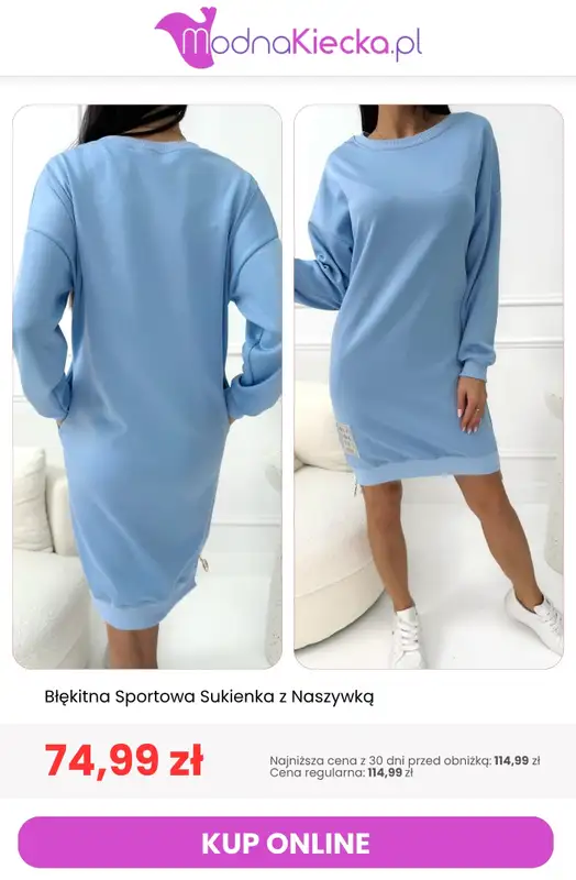 Modna Kiecka - gazetka promocyjna Sukienki dresowe od środy 29.07  - strona 7