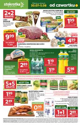 Stokrotka - gazetka promocyjna Gazetka Market od czwartku 30.07 do środy 05.08