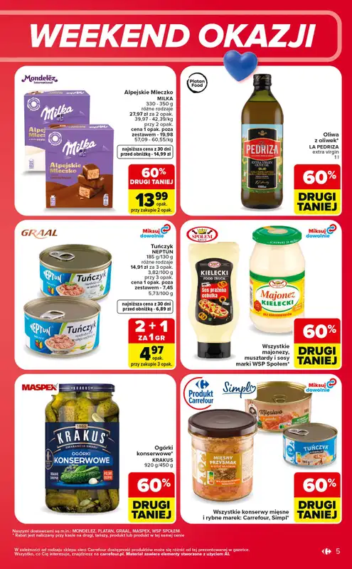 Carrefour - gazetka promocyjna Weekend okazji od czwartku od czwartku 30.07 do soboty 01.08 - strona 5