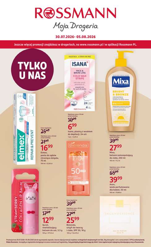Rossmann - gazetka promocyjna Gazetka od czwartku 30.07 do środy 05.08