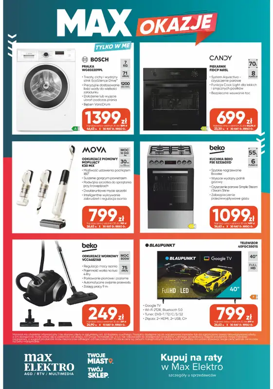 Max Elektro - gazetka promocyjna Gazetka od czwartku 30.07 do środy 26.08 - strona 12