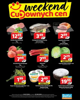 Delfin - gazetka promocyjna Weekend cudownych cen od czwartku 30.07 do niedzieli 02.08
