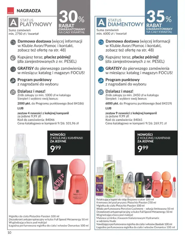 AVON - gazetka promocyjna Katalog Sierpień 2026 od piątku 31.07 do poniedziałku 31.08 - strona 10