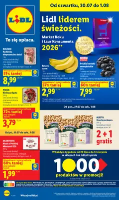 Lidl - gazetka promocyjna Oferta od czwartku od czwartku 30.07 do soboty 01.08