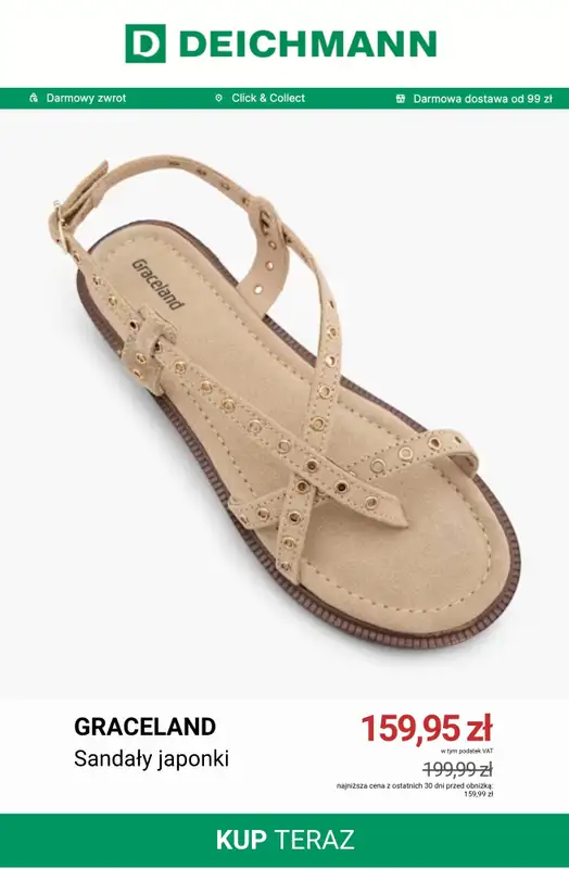 Deichmann - gazetka promocyjna Modne japonki od czwartku 30.07  - strona 9