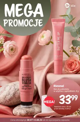 Rossmann - gazetka promocyjna Nowe MEGA PROMOCJE - od 30.07 od czwartku 30.07 do środy 12.08