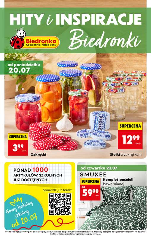 Biedronka - gazetka promocyjna Hity i inspiracje, od 20.07 od poniedziałku 20.07 do środy 05.08