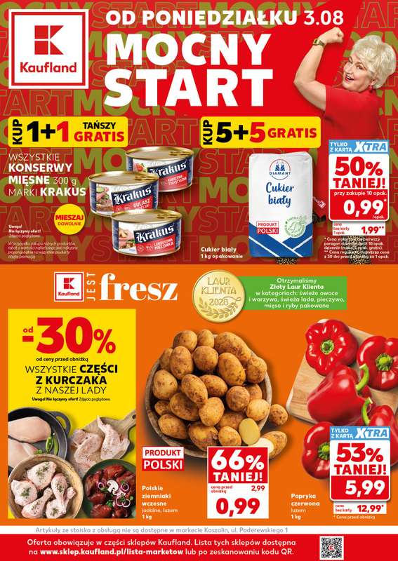 Kaufland - gazetka promocyjna Mocny Start od poniedziałku 03.08 do środy 05.08