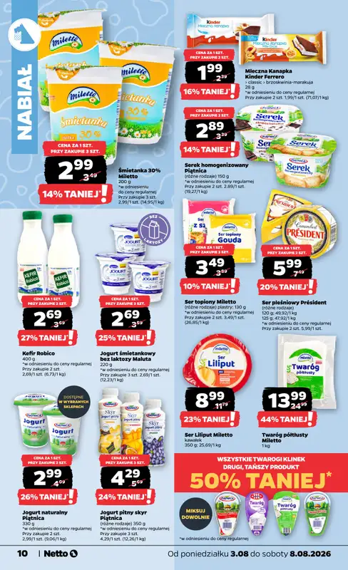 Netto - gazetka promocyjna Gazetka Spożywcza od poniedziałku 03.08 do soboty 08.08 - strona 10