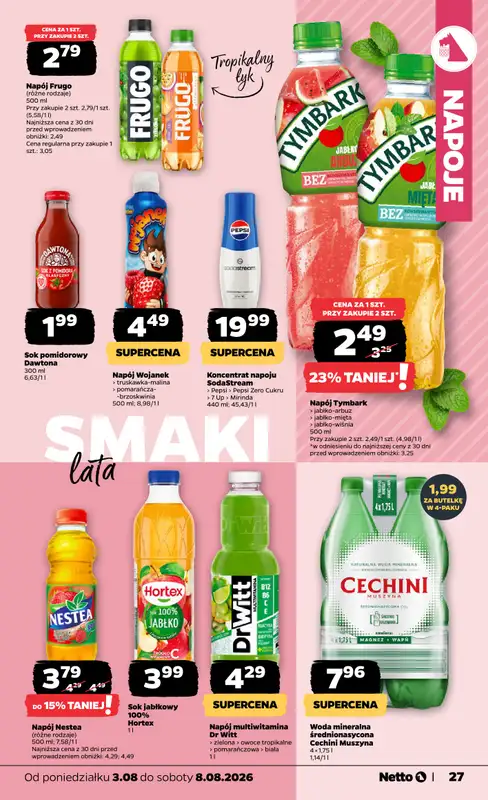 Netto - gazetka promocyjna Gazetka Spożywcza od poniedziałku 03.08 do soboty 08.08 - strona 27