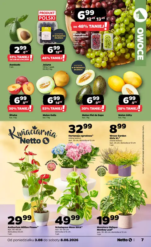 Netto - gazetka promocyjna Gazetka Spożywcza od poniedziałku 03.08 do soboty 08.08 - strona 7