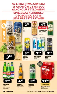 Netto - gazetka promocyjna Gazetka Spożywcza od poniedziałku 03.08 do soboty 08.08 - strona 28