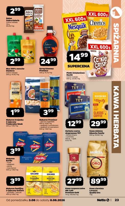 Netto - gazetka promocyjna Gazetka Spożywcza od poniedziałku 03.08 do soboty 08.08 - strona 23