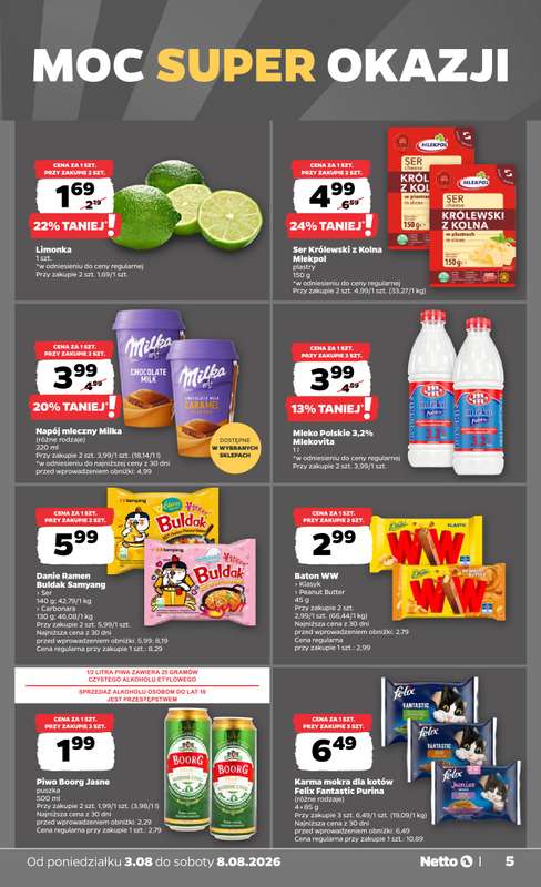 Netto - gazetka promocyjna Gazetka Spożywcza od poniedziałku 03.08 do soboty 08.08 - strona 5
