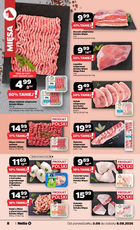 Netto - gazetka promocyjna Gazetka Spożywcza od poniedziałku 03.08 do soboty 08.08 - strona 8