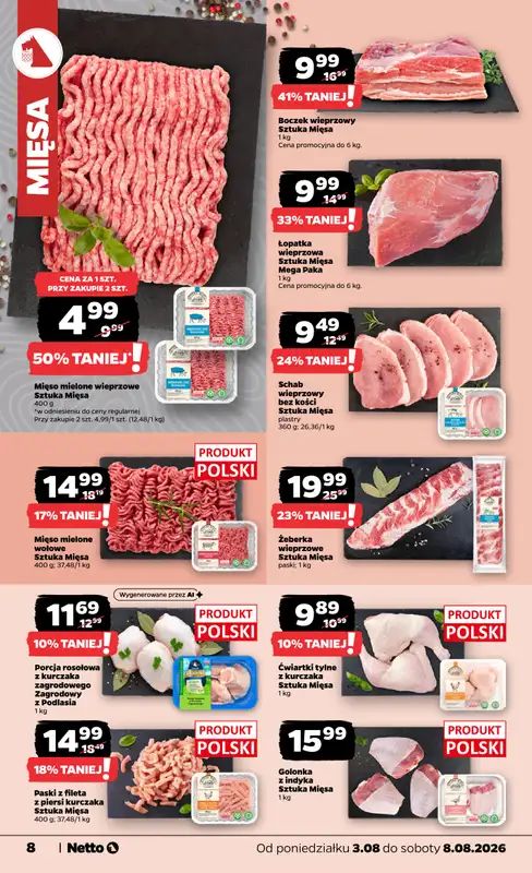 Netto - gazetka promocyjna Gazetka Spożywcza od poniedziałku 03.08 do soboty 08.08 - strona 8