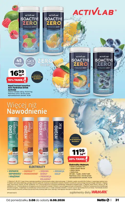 Netto - gazetka promocyjna Gazetka Spożywcza od poniedziałku 03.08 do soboty 08.08 - strona 31