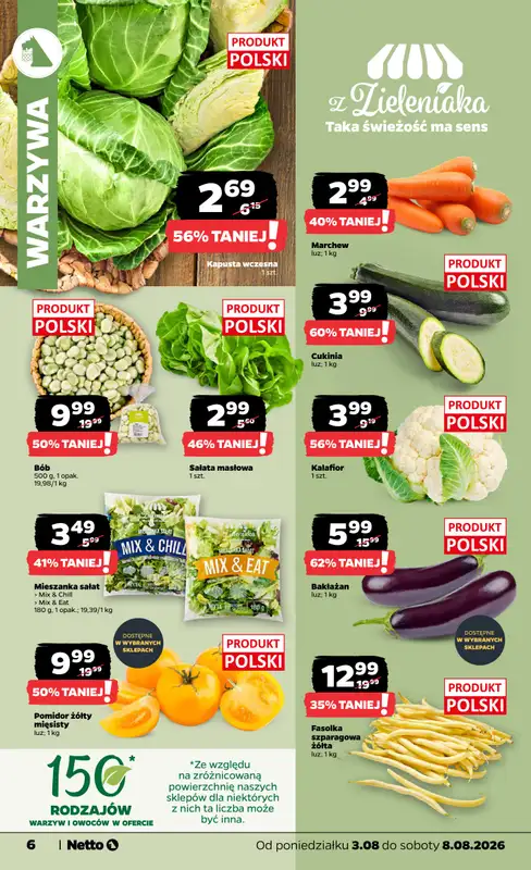 Netto - gazetka promocyjna Gazetka Spożywcza od poniedziałku 03.08 do soboty 08.08 - strona 6