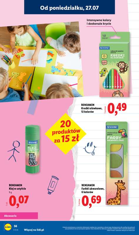Lidl - gazetka promocyjna Kompletna wyprawka w megacenach od wtorku 14.07 do poniedziałku 31.08 - strona 56