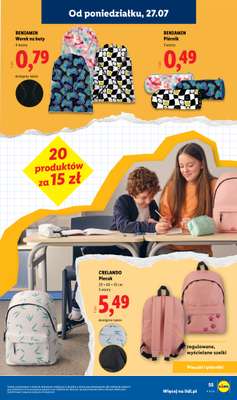 Lidl - gazetka promocyjna Kompletna wyprawka w megacenach od wtorku 14.07 do poniedziałku 31.08 - strona 55
