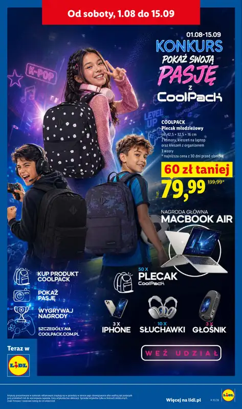 Lidl - gazetka promocyjna Kompletna wyprawka w megacenach od wtorku 14.07 do poniedziałku 31.08 - strona 69