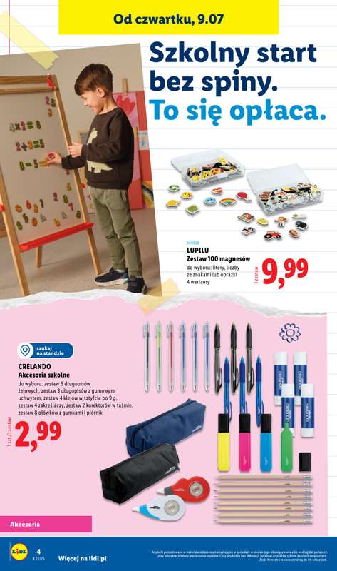 Lidl - gazetka promocyjna Kompletna wyprawka w megacenach od wtorku 14.07 do poniedziałku 31.08 - strona 4
