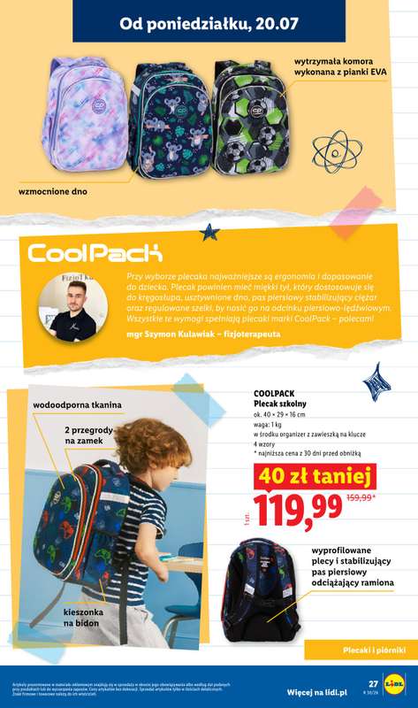Lidl - gazetka promocyjna Kompletna wyprawka w megacenach od wtorku 14.07 do poniedziałku 31.08 - strona 27