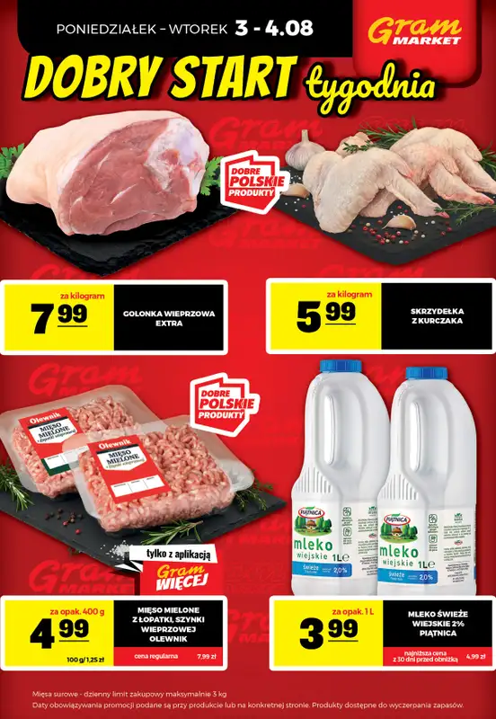 Gram Market - gazetka promocyjna Cały tydzień niskie ceny od piątku 31.07 do środy 05.08 - strona 4