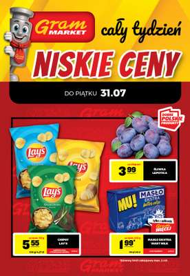 Gram Market - gazetka promocyjna Cały tydzień niskie ceny od piątku 31.07 do środy 05.08