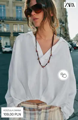 Zara - gazetka promocyjna Koszule lniane od piątku 31.07  - strona 2
