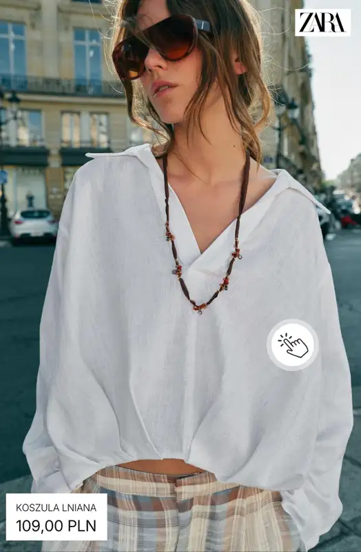 Zara - gazetka promocyjna Koszule lniane od piątku 31.07  - strona 2