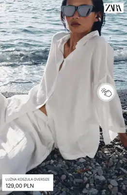 Zara - gazetka promocyjna Koszule lniane od piątku 31.07  - strona 6