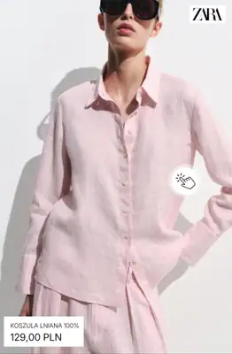 Zara - gazetka promocyjna Koszule lniane od piątku 31.07  - strona 5
