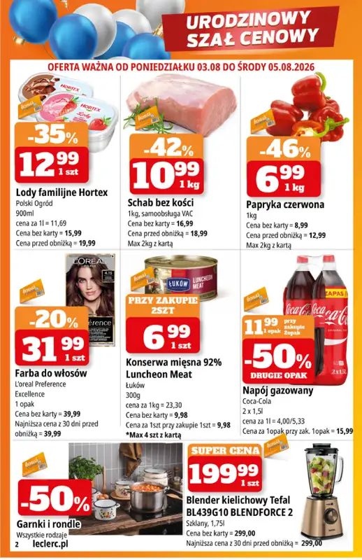 Leclerc - gazetka promocyjna Katalog Urodzinowy od poniedziałku 03.08 do niedzieli 16.08 - strona 2