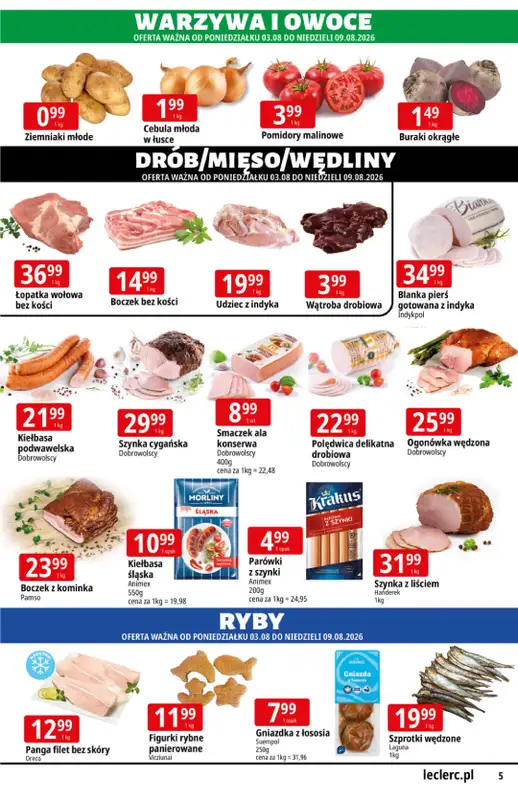 Leclerc - gazetka promocyjna Katalog Urodzinowy od poniedziałku 03.08 do niedzieli 16.08 - strona 5
