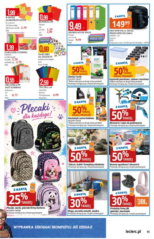 Leclerc - gazetka promocyjna Katalog Urodzinowy od poniedziałku 03.08 do niedzieli 16.08 - strona 15