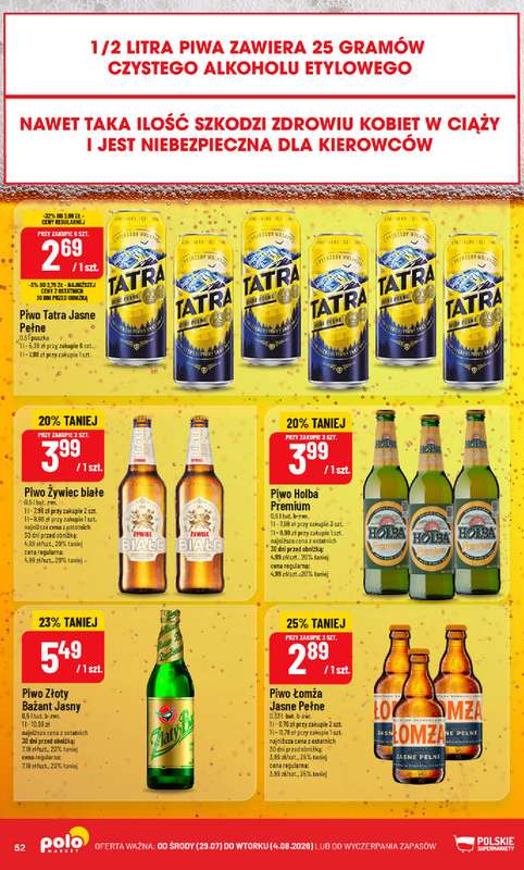 POLOmarket - gazetka promocyjna Gazetka od środy 29.07 do wtorku 04.08 - strona 52